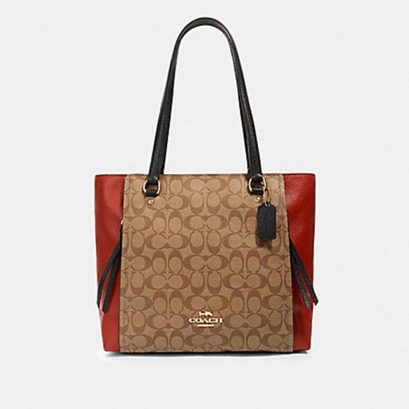Coach Signature Marlon Tote In Colorblock bag - Picture 8 of 8